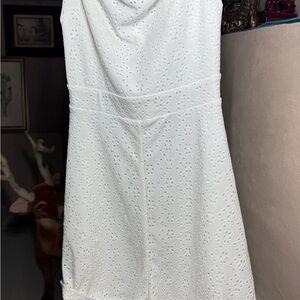 Lovely Day Strapless White Eyelet Dress